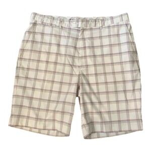 Ahead Extreme Shorts Men Size 38 Plaid Casual Flat Front Golf Lightweight